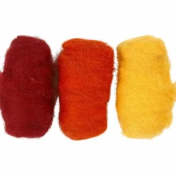 Creativ Company Kartet uld - Rød/orange/gul, 3 x 10 gr.| Jul|Kreativ Leg