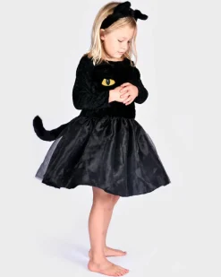 Den Goda Fen Kattekjole- og ører, str. 4-6 år| Halloween|Fastelavn