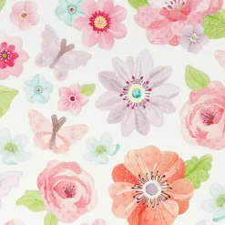 Creativ Company Klistermærker - Rosa forårsblomster, 1 ark| Påske|Tegne- & Malegrej
