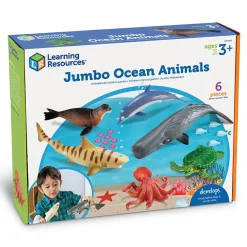 Learning Resources Kæmpe havdyr, 6 stk| Dyrefigurer|Tumlinge Legetøj