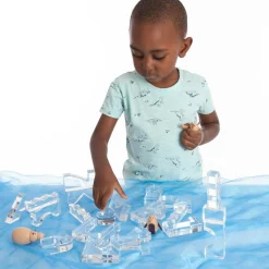 tickit® Krystalformer - Transparent, 25 stk| Montessori|Lysborde