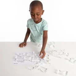 tickit® Krystalformer - Transparent, 25 stk| Montessori|Lysborde