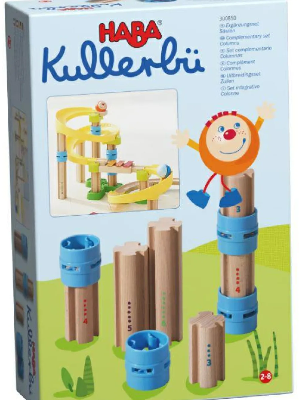 Haba Kullerbü tilbehør - Korte søjler, 6 stk| Kuglebane