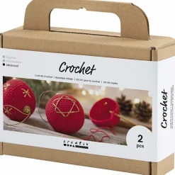 Creativ Company Lav hæklede julekugler, 2 stk| Kreativ Leg|Jul