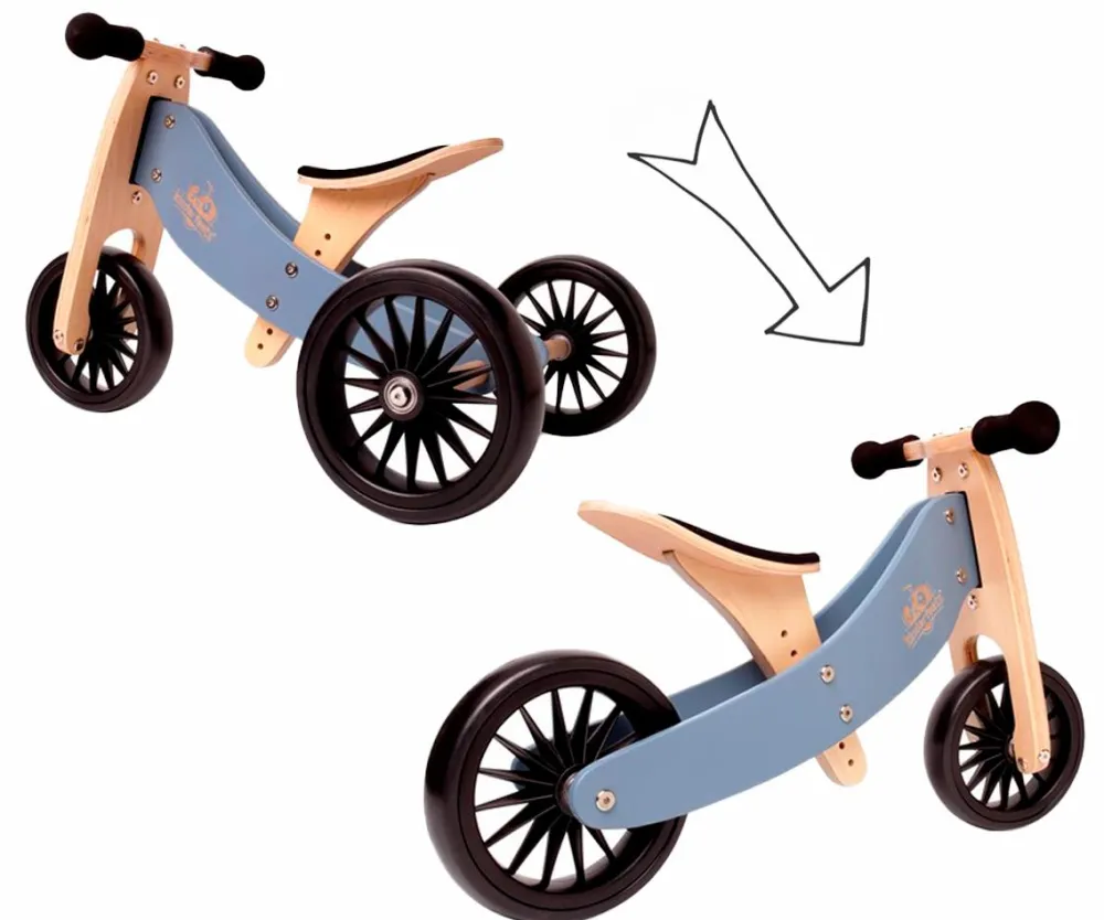 Kinderfeets Løbecykel - Tiny Tot 2-i-1 Plus, Skiferblå| Løbecykler|Tumlinge Legetøj