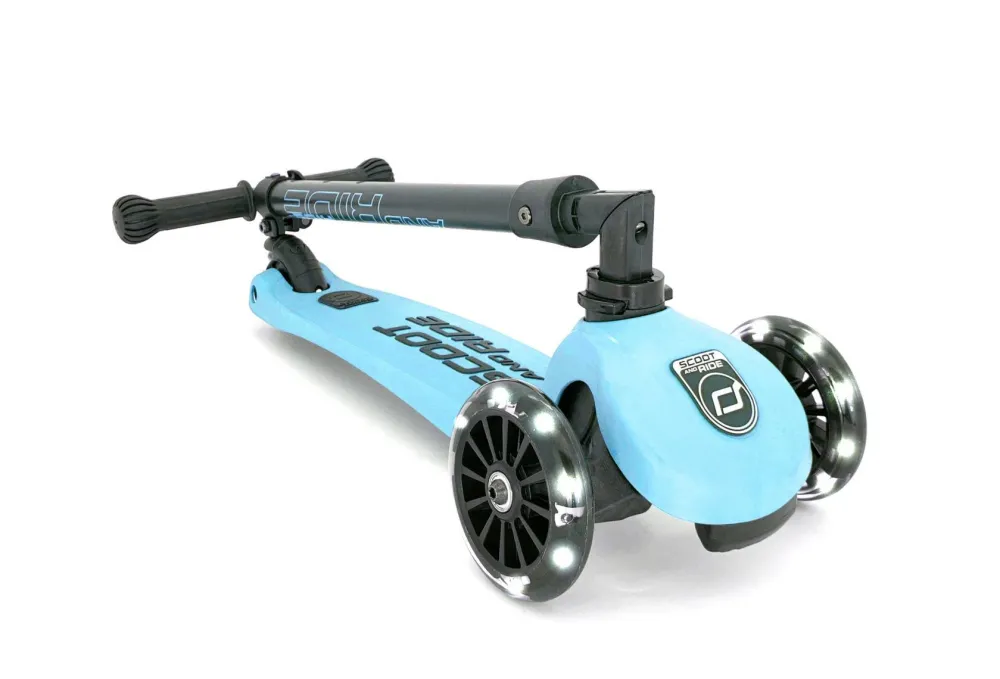 Scoot & Ride Løbehjul - Highwaykick 3 m. LED, Blueberry| Løbehjul