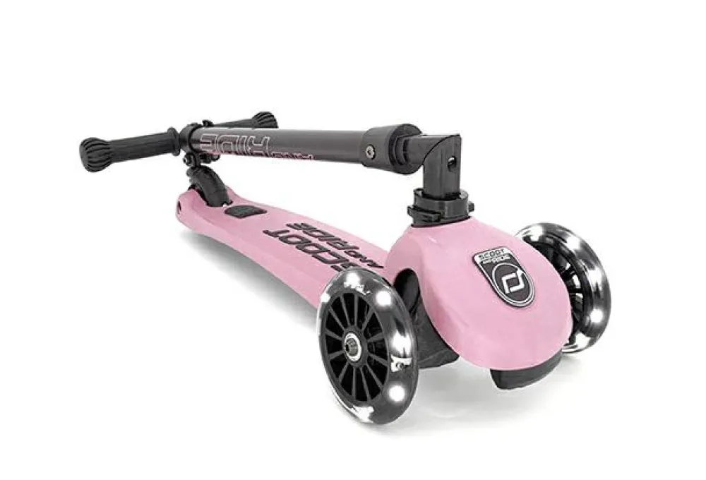 Scoot & Ride Løbehjul - Highwaykick 3 m. LED, Rose| Løbehjul