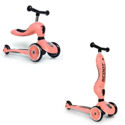 Scoot & Ride Løbehjul/Løbecykel - Highwaykick 1, Peach| Grovmotorik|Løbehjul