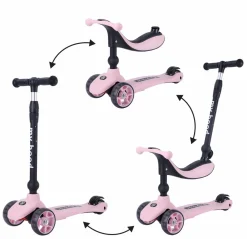My Hood Løbehjul/Løbecykel - Kick'n'Ride, Rosa| Tumlinge Legetøj|Løbehjul