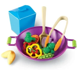 Learning Resources Legemad - Woksæt, 17 dele| Tumlinge Legetøj|Legekøkken & Legemad