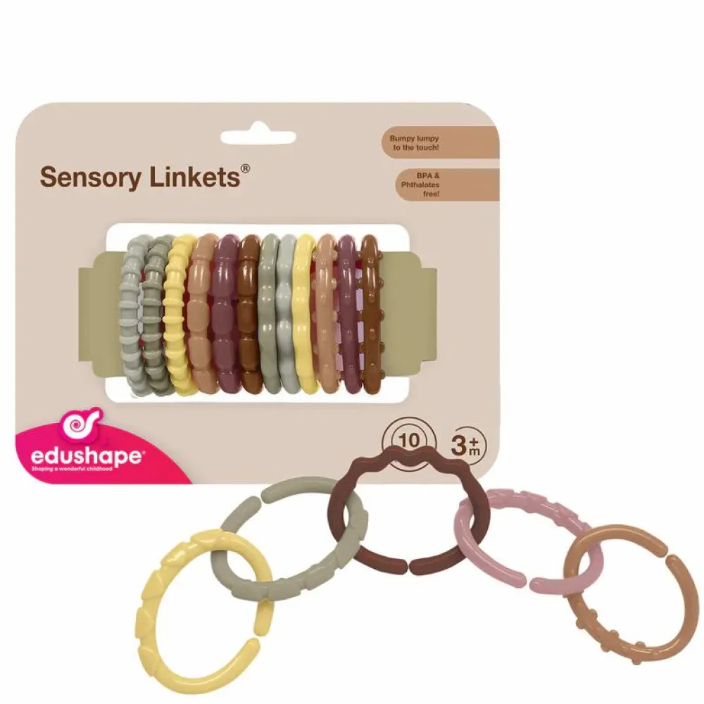 edushape Legeringe - Boho Chic, 10 stk| Legetøj Til Ferien|Babylegetøj