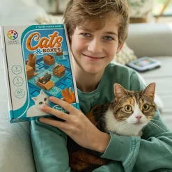 SmartGames Logikspil - Cats & Boxes| Logik & Talforståelse|Legetøj Til Ferien