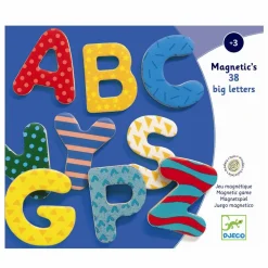 Djeco Magneter - Store, store bogstaver, 38 stk| Sprog & Leg|Skolesjov