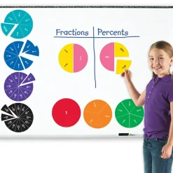 Learning Resources Magnetiske brøkcirkler - 2-sidet, 51 dele| Logik & Talforståelse|Skolesjov