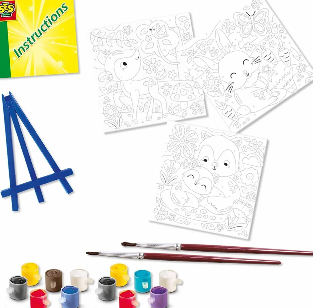SES Creative Mal efter tal - Skovens dyr| Tegne- & Malegrej