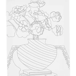 Creativ Company Malerlærred 24 x 30 cm - Buket i vase| Voksenværk|Tegne- & Malegrej