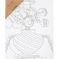 Creativ Company Malerlærred 24 x 30 cm - Buket i vase| Voksenværk|Tegne- & Malegrej