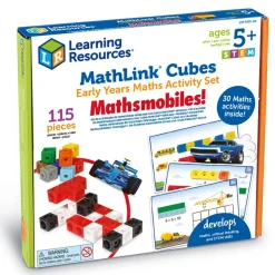 Learning Resources MathLink aktivitetssæt - Køretøjer| Logik & Talforståelse|Stem Læringslegetøj