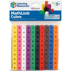 Learning Resources MathLink Cubes, 100 stk| Logik & Talforståelse|Stem Læringslegetøj