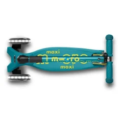 Micro - Maxi Deluxe Foldbar LED, Petroleum| Løbehjul