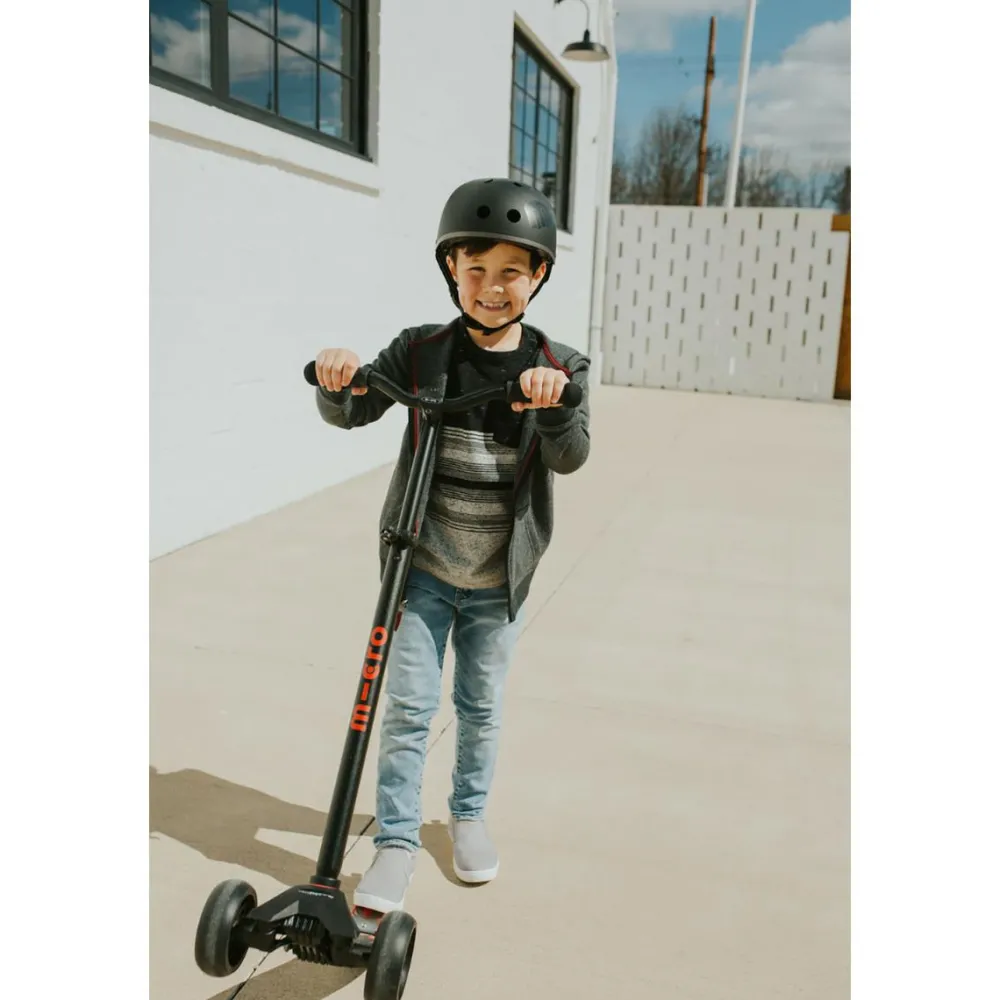 Micro - Maxi Deluxe Pro, Sort/Rød| Løbehjul|Løbecykler