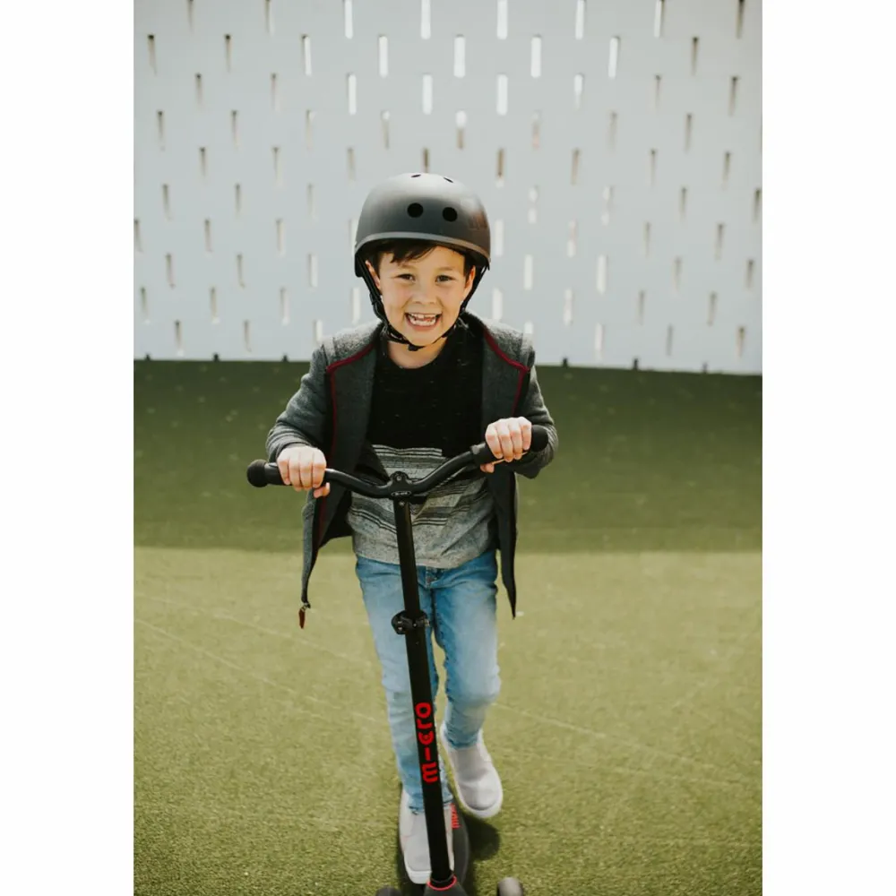Micro - Maxi Deluxe Pro, Sort/Rød| Løbehjul|Løbecykler