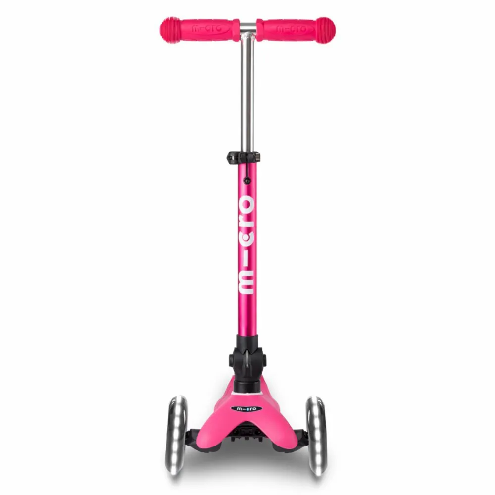 Micro - Mini Deluxe foldbar LED, Pink| Løbehjul|Løbecykler