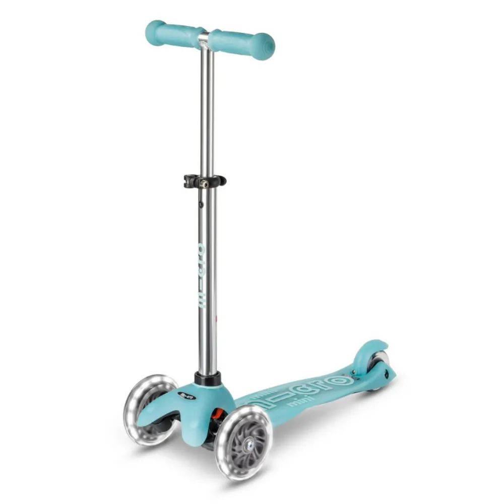 Micro - Mini Deluxe Glow LED Plus, Aqua| Løbehjul|Tumlinge Legetøj