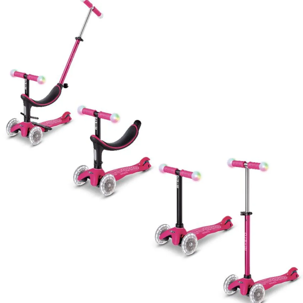 Micro - Mini2grow Deluxe Magic LED, Pink| Løbehjul|Løbecykler