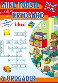 Forlaget Bolden Mine første engelske krydsord & ordgåder: School| Sprog & Leg|Legetøj Til Ferien