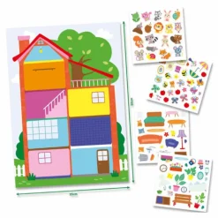 SES Creative My First - Plakat med klistermærker - Mit hus| Tegne- & Malegrej|Babylegetøj