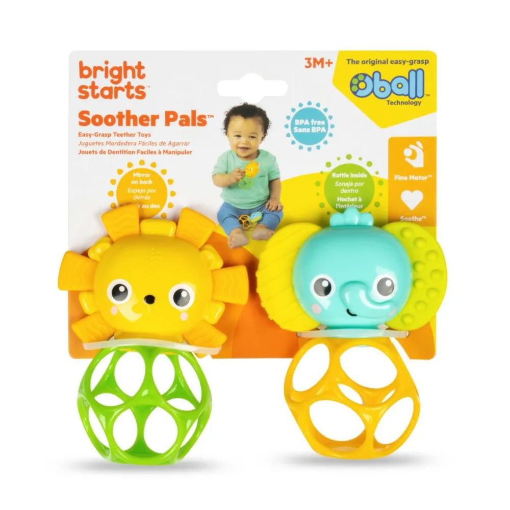 Bright Starts Oball bideringe, 2 stk| Bolde|Babylegetøj