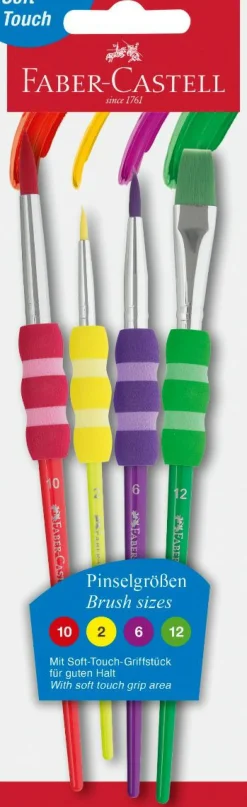Faber-Castell Penselsæt m. godt greb, 4 stk/4 str.| Montessori|Tegne- & Malegrej