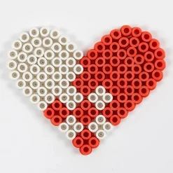 Perleplade midi - BioBeads, lille hjerte| Kreativ Leg|Jul