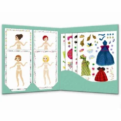 Djeco Påklædningsdukker m. stickers - Modetøj| Legetøj Til Ferien|Dukker