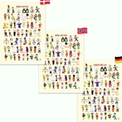 Ciha Plakat 50 x 70 cm - Børn som mig|Børn Til Børneværelset|Sprog & Leg
