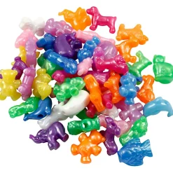 Creativ Company Plastperler - Figurmix dyr, 55 gr. (ca. 32 stk)| Påske|Lav Selv Smykker