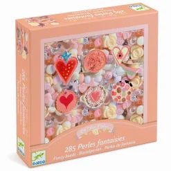 Djeco Plastperler - Hjerter, 285 stk| Påske|Lav Selv Smykker