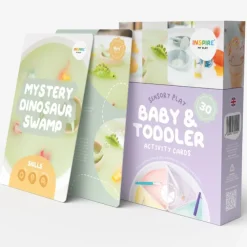 Inspire My Play PlayTRAY aktivitetskort - Baby & tumling| Tumlinge Legetøj|Sorterings- & Stablelegetøj