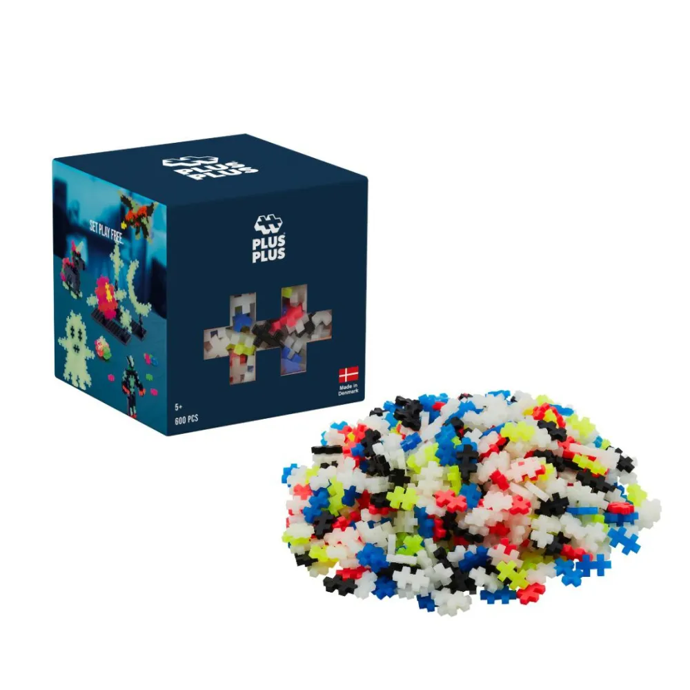 Plus-Plus Glow Mix, 600 stk| Byggesæt