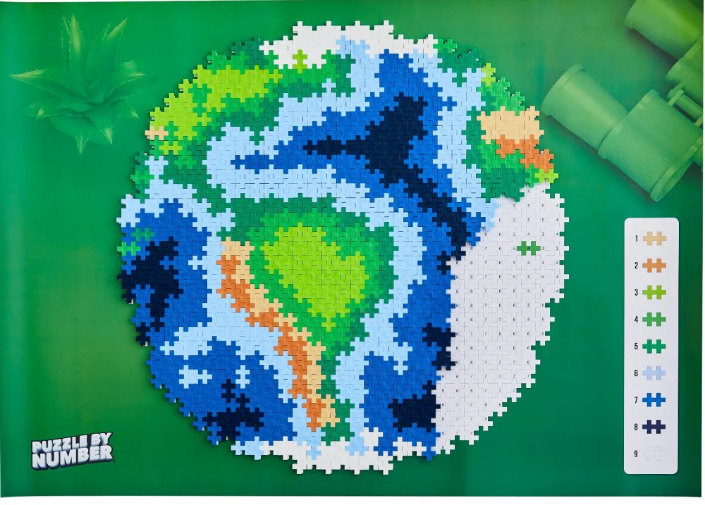 Plus-Plus - Puzzle By Number, Jorden 800 stk| Puslespil