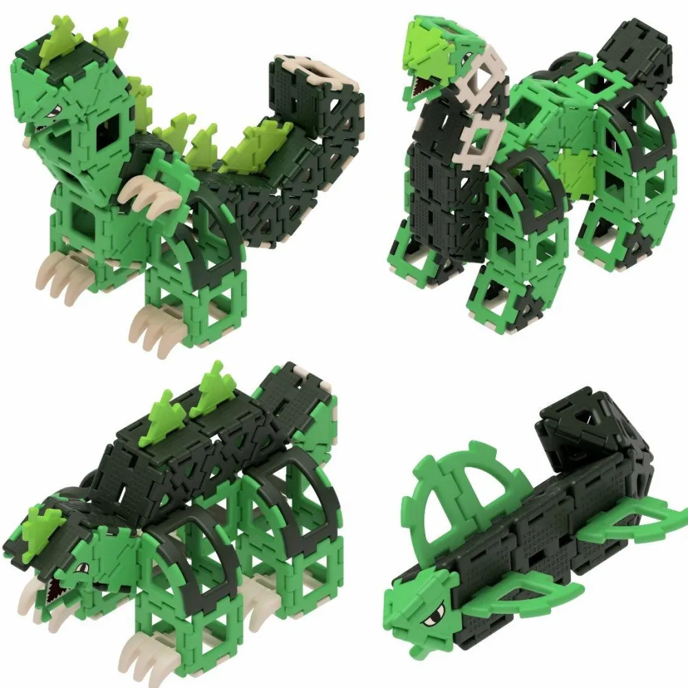 Polydron Large - Dinosaur, 130 dele| Tumlinge Legetøj|Byggesæt