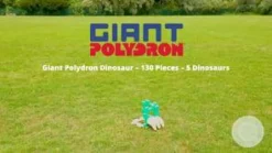 Polydron Large - Dinosaur, 130 dele| Tumlinge Legetøj|Byggesæt