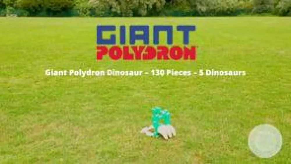 Polydron Large - Dinosaur, 130 dele| Tumlinge Legetøj|Byggesæt