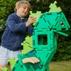Polydron Large - Dinosaur, 130 dele| Tumlinge Legetøj|Byggesæt