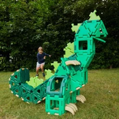 Polydron Large - Dinosaur, 130 dele| Tumlinge Legetøj|Byggesæt