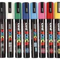 Posca tusser PC-5M - Basisfarver, 8 stk.| Påske|Tegne- & Malegrej