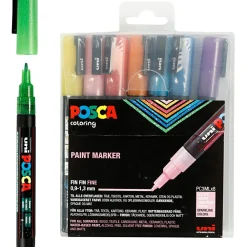 Posca tusser PC-3M - Glitter, 8 stk.| Påske|Tegne- & Malegrej