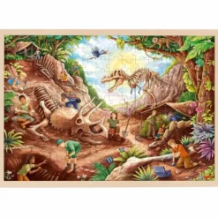 goki Puslespil i ramme m. 192 brk. - Dino-udgravning| Dinosaur Legetøj|Puslespil