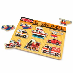 Melissa & Doug Puslespil med lyd - køretøjer| Puslespil|Tumlinge Legetøj